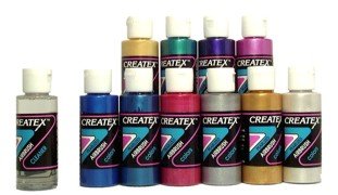 Createx KIT-P10 PEARL Airbrush Color Set
