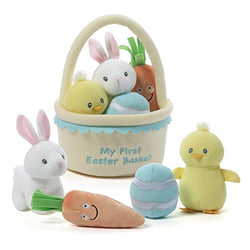 Baby GUND My First Easter Basket Playset Stuffed Plush, 5 pieces, Multi-colored