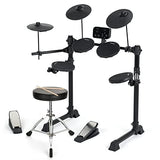 Electric Drum Set, Electronic Drum Kit for Kids and Beginner with 120 Sounds, 10 Demo Songs, Mesh Drums with Drum Throne, Sticks