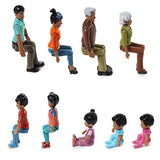 Beverly Hills Doll Collection Sweet Li'l Family Hispanic Dollhouse People Set of 9 Action Figure Set - Grandpa, Grandma, Mom, Dad, Sister, Brother, Toddler, Twin Boy & Girl