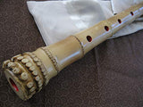 1.8 Pentatonic Shakuhachi with Root End 5 Holes Kinko Wudaguji inlet with buffalo horn flake- Traditional Zen Instrument