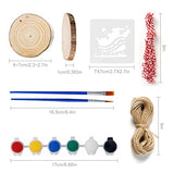 Sunshine Natural Wood Slices 30Pcs 2.4"-2.8" Craft Unfinished Wood with Pre-drilled Hole and 20 Feet Twine String for Arts Wood Slices Christmas Ornaments DIY Crafts (30 Pieces)