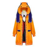 Yomoduki Runa Costume Coat Anime Kakegurui Twin Cosplay Uniform Cute Rabbit Orange Hoodie Jacket (Small)