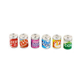 NWFashion Miniature Steel Soda Cans, Dollhouse Party Home Decor (6pcs)