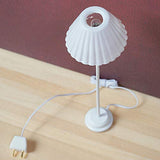 BARMI 1/12 Scale 12V Lighting Shell Shape Floor Lamp Dollhouse Miniature Decoration,Perfect DIY Dollhouse Toy Gift Set