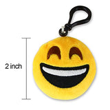 Dreampark Emoji Keychain Mini Cute Plush Pillows, Key Chain Kids Supplies, Party Favors for Kids Easter Eggs Fillers (64 Pack)