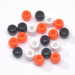 Bulk Buy: Darice DIY Crafts Pony Beads Plastic Opaque Halloween Colors 6 x 9mm 720 pc (6-Pack)