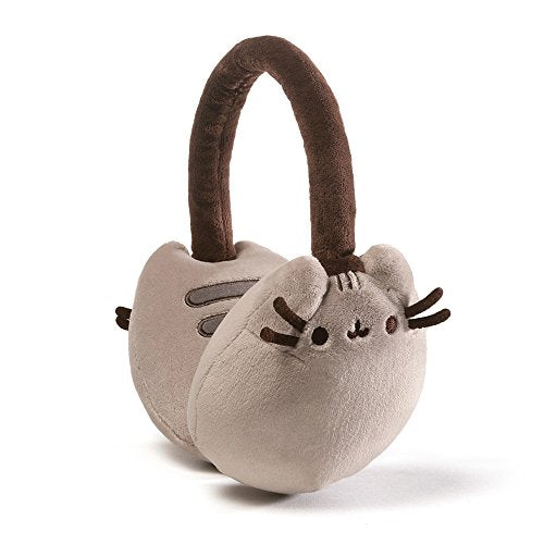 GUND Pusheen Cat Plush Stuffed Animal Earmuffs, Gray, 8"