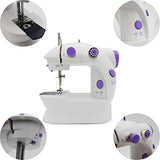 Portable Sewing, Amado Portable Sewing Double Speed Mini Sewing Machine White and Purple Design