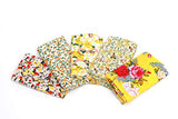 RayLineDo 5X Different Pattern Yellow 100% Cotton Poplin Fabric Fat Quarter Bundle 46 x 56cm (Appox 18" x 22") Patchwork Quilting Fabric