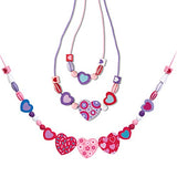 Melissa & Doug Created by Me! Heart Beads Wooden Bead Kit, 120+ Beads and 5 Cords for Jewelry-Making