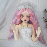 Yutotue 60cm BJD Doll 1/3 SD Dolls 24 Inch 18 Ball Jointed Female Girl Dolls, with Full Set Clothes Shoes Wig Makeup Openable Head, Best DIY Toys Gift (Nina)