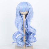 Miss U Hair 9-10 Inch 1/3 BJD Doll Wig High Temperature Fiber Pullip Doll Long Curly Hair Dark Blue