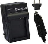 Nixxell Battery charger for Fujifilm NP-W126 BC-W126 and Fuji FinePix HS30EXR, HS33EXR, HS35EXR, HS50EXR, X-A1, X-E1, X-E2, X-M1, X-Pro1, X-T1 (Fully Decoded)