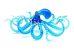 Blown Glass Octopus, Glass Octopus, Glass, Octopus, Ocean, Octopus Sculpture, Squid, Kraken, Cephalopod, Blown Glass, Octopus Figurine