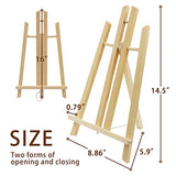JOY SPOT! 6 Pack 16" Tabletop Easel, Portable A-Frame Tripod Wood Easel for Painting Party, Canvas, Display Stand for Kids Students Beginners