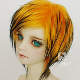 7-8inch(18-19cm): 1/4 BJD Doll MSD Fur Wig Dollfie Yellow + Black / SW57