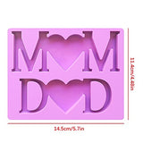 MOM DAD Letter Resin Mold,MOM DAD Letter Photo Frame Resin Mold,Epoxy Resin Casting Mold for DIY MOM DAD Letter Jewellery Making,Photo Frame,Home Decoration Gifts
