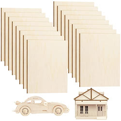 Aodaer 16 Pieces 24 x 18 Inch Wood Sheet Square Unfinished Blank Balsa Wood Board Hobby Plywood Panels for Crafts, School Projects, Wooden DIY Ornaments, Painting