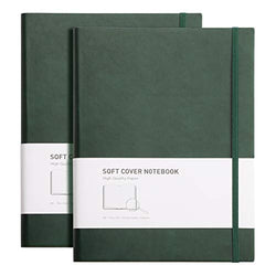 RETTACY College Ruled Composition Notebooks 2 Pack - B5 Large Leather Notebook Ruled Journal with 408 Pages,100gsm Thick Paper,7.6" X 10"