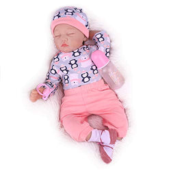 Kaydora Sleeping Reborn Baby Dolls, 22 Inch Weighted Newborn Baby Girl, Handmade Silicone Baby Lifelike Reborn Doll Gift Set