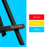 MEEDEN Basic Tabletop Easel, 16'' A-Frame Instant Easel, Pack of 12 Black Tripod Display Stand, Pine Wood Desktop Easel for Artist, Adults Painting Classroom/Parties, Hold Canvas Art Up to 14'' High