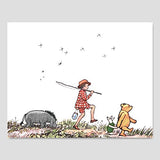 Classic Winnie the Pooh Art Prints, 8x10 (Baby Room Wall Decor, Boys Nursery Girls, Set of 2) Unframed