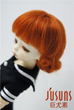 JD268 6-7inch 16-18CM tiny curly short mohair BJD wigs 1/6 YOSD mohair doll wigs (Carrot)