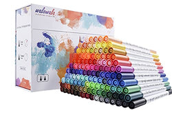 With Color Number walowalo Markers Set for Adult Coloring Books Stress Relief Gift Fineliner Felt Tip Pens With Marker Stand Sketch Art Project School Supplies Water Based Assorted Colors 120 Count