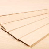 6 Pieces Balsa Wood Sheets Thin Basswood Wood Sheets Hobby Wood Plywood Board for DIY Crafts Wooden Mini House Boat Airplane Model (200 x 100 x 1.5 mm)