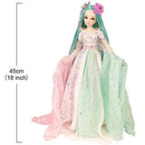 Diary Queen Fortune Days Original Design 18 inch Dolls(with Gift Box), Series 26 Joints Doll, Best Gift for Girls (Change)