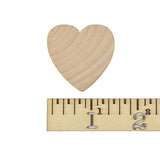 1-1/2" Wood Hearts, Natural Unfinished Wood Heart Cutout Shape, (1.5 Inch), Wooden Heart (1-1/2