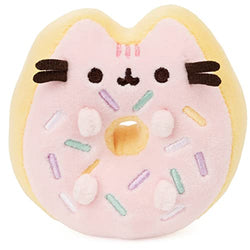 GUND Sprinkle Donut Pusheen Sweet Dessert Squishy Plush Stuffed Animal Cat and Satisfyingly Stretchy Fabric, for Ages 8 and Up, Pink and Mint, 4”