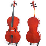 Cecilio Size 4/4 (Full Size) Student Cello with Hard & Soft Case, Stand, Bow, Rosin, Bridge and Extra Set of Strings, 4/4CCO-100