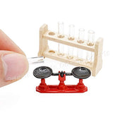 Odoria 1:12 Miniature Tubes Science Lab Balance Scale Dollhouse Decoration Accessories