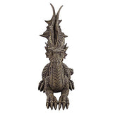 Design Toscano Desmond The Dragon Gothic Decor Statue, 16 Inch, Greystone