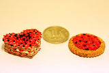 Strawberry cakes, desserts. Dollhouse miniature 1:12