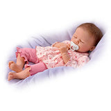 The Ashton-Drake Galleries Pleasant Dreams, Penelope TrueTouch Silicone with Hand-Rooted Hair - Lifelike, Realistic Newborn Baby Doll 18-inches