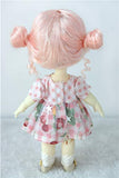 Wigs Only Jusuns BJD Wigs JD466 Cute Pony Mohair Doll Wigs 1/8 1/6 1/4 1/3 BJD Doll Accessories (Pink, 5-6inch)