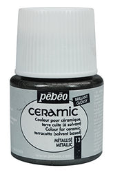 Pebeo Ceramic Enamel Effect Paint, 45 mL, Metallic