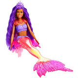 Barbie Mermaid Power Barbie “Brooklyn” Roberts Mermaid Doll with Pet, Interchangeable Fins, Hairbrush & Accessories, Toy for 3 Year Olds & Up