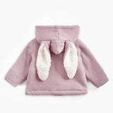 Curipeer Unisex Baby Outwear Jacket with Rabbit Ear Zip up Long Sleeve Hoodie for Baby Boys Girls