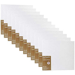 Mont Marte Canvas Panel (pack of 24), 12 X 12 inches, Canvas Panel Great for Students to Professional Artists (12X12, 24 Pack)