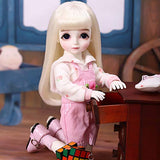 1/6 BJD Doll, SD Dolls 10 Inch 19 Ball Jointed Doll DIY Toys with Full Set Clothes Shoes Wig Makeup, Surprise Doll Best Gift for Girls