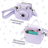 Fujifilm Instax Mini 12 Instant Camera Pastel Blue with Fujifilm Instant Mini Film Value Pack 40 Sheets + Accessories Including Blue Carrying Case with Strap, Photo Album, Stickers (Pastel Blue)