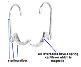 3-Pairs Sterling Silver Interchangeable Leverback Earring Findings