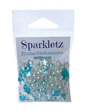 Buttons Galore Sparkletz Salt Water- Clear Acrylic Gems, Sequins, Flat Back Pearls - 3 Packs 36