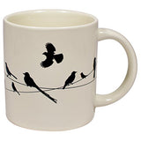 Birds on a Wire Heat Changing Mug - Add Coffee or Tea and Colorful Birds Appear - Comes in a Fun Gift Box