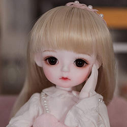 Fbestxie 26Cm BJD Doll Exquisite Lovely Simulation Doll SD 1/6 Full Set Joint Dolls Can Change Clothes Shoes Decoration Wait,B