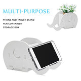 Cell Phone Stand, Cute Elephant Phone Stand Tablet Desk Bracket with Pen Pencil Holder Compatible